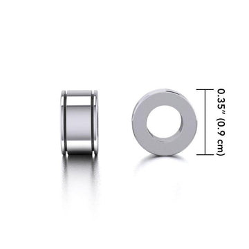 Grooved Silver Bead TBD012 - Jewelry
